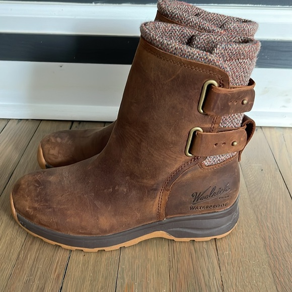 Woolrich Koosa Waterproof boot in Ginger/oxford leather. Size 6.5. EUC. - Picture 2 of 6